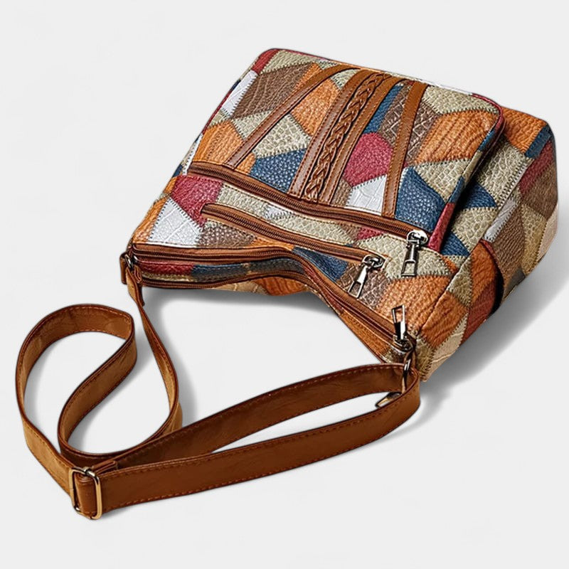 Pepi Bolsa de Mano de Piel Estilo Mosaico