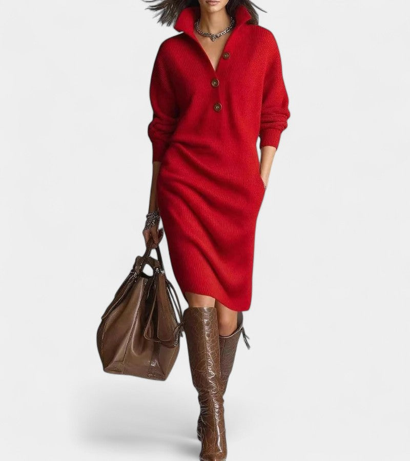 Carmen Vestido De Punto Cálido En Malla