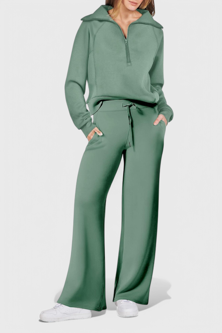 Berken Conjunto de Lounge de Dos Piezas de Manga Larga